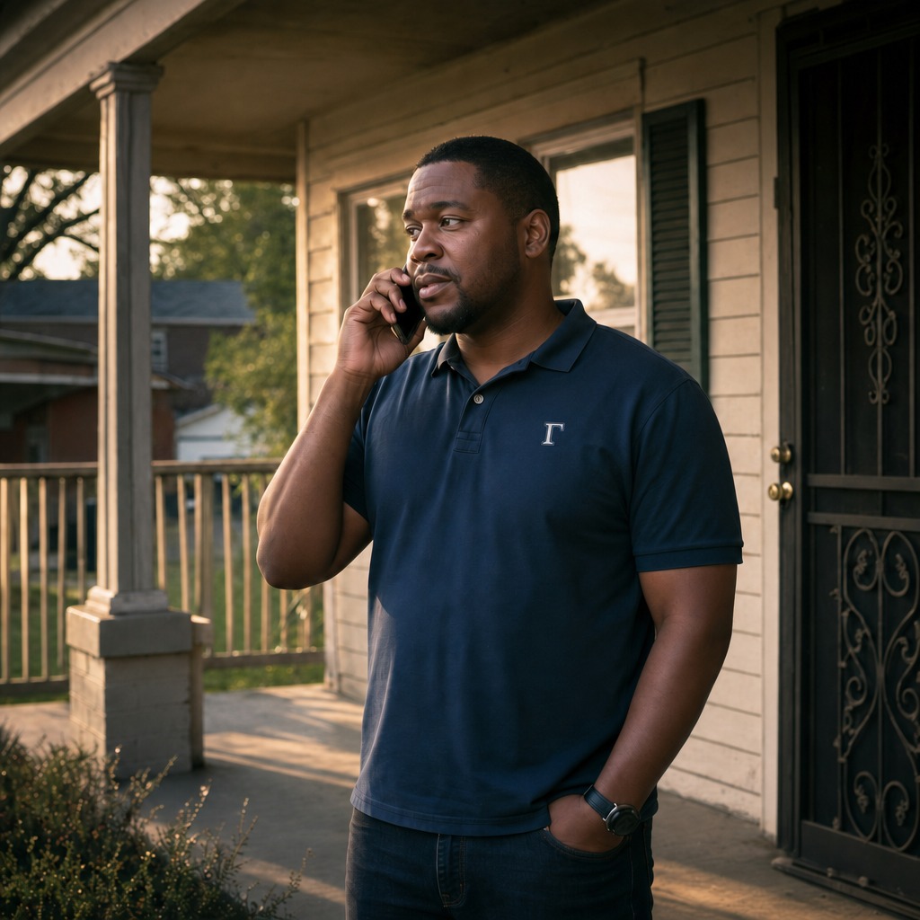 A trained brother on the porch making a day-21 cadence call.