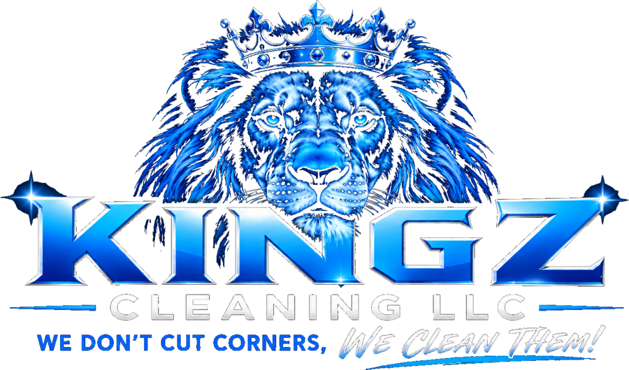Kingz Cleaning LLC crowned lion logo