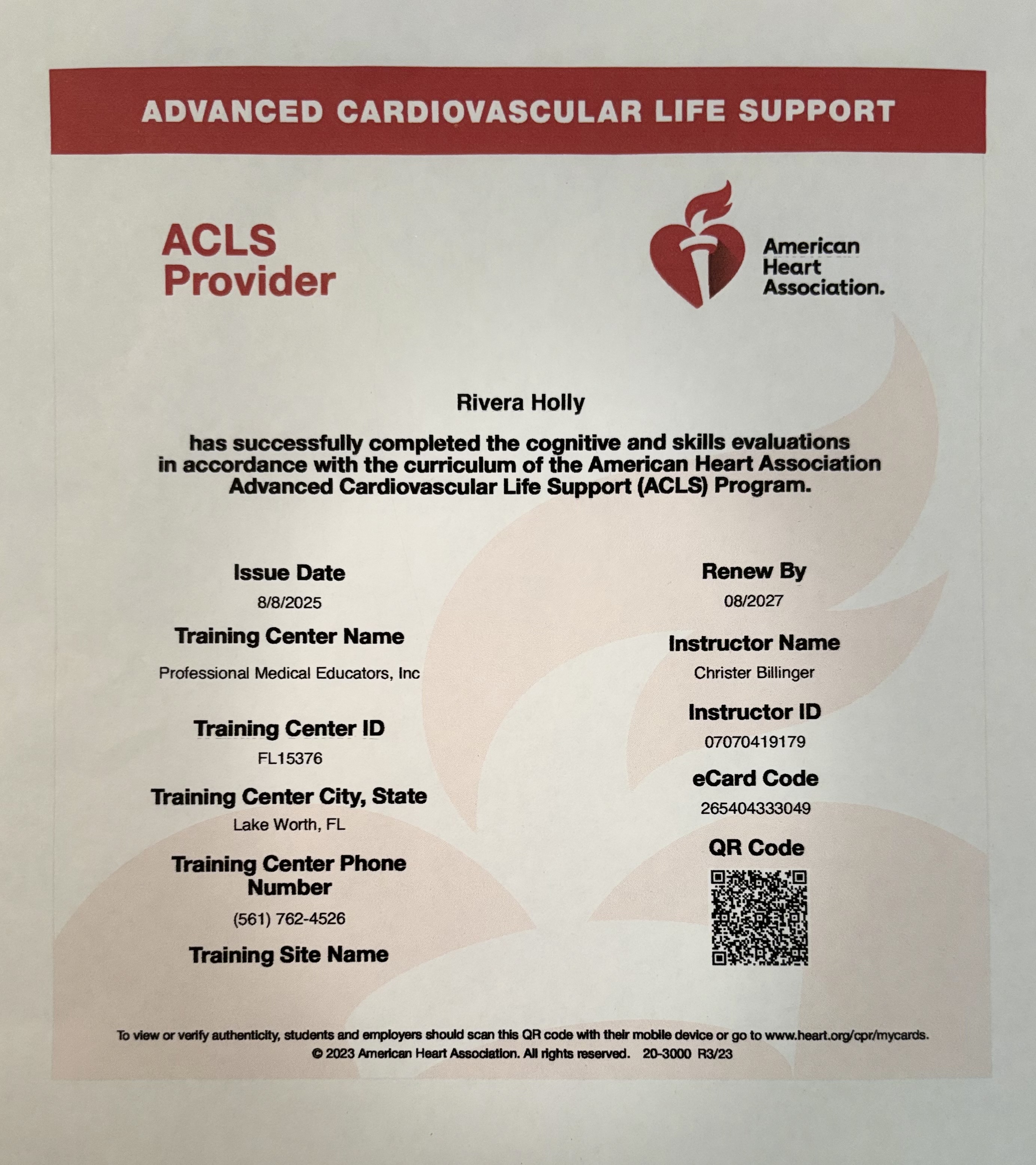 ACLS Certification